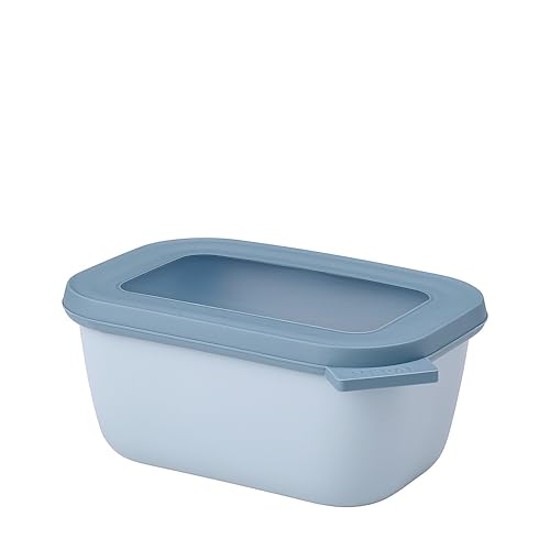 Mepal Multi Bowl Cirqula Rectangular - Mikrowellen Geschir - Geeignet als Luftdichte Aufbewahrungsbox für den Kühlschrank, Mikrowellengeschirr & als Frischhaltedosen - 750 ml - Nordic blue Mepal Multi Bowl Cirqula Rectangular - Mikrowellen Geschir - Geeignet als Luftdichte Aufbewahrungsbox für den Kühlschrank, Mikrowellengeschirr & als Frischhaltedosen - 750 ml - Nordic blue von Mepal