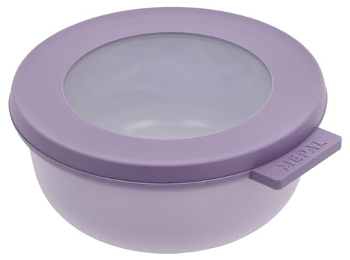 Mepal - Multi Bowl Cirqula Round - Vorratsdose mit Deckel - Geeignet als Luftdichte Aufbewahrungsbox für den Kühlschrank, Mikrowellengeschirr & als Frischhaltedosen - 350 ml - Nordic Lilac von Mepal