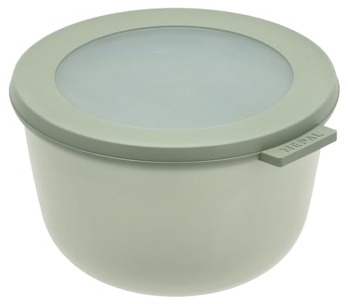 Mepal - Multi Bowl Cirqula Round - Vorratsdose mit Deckel - Geeignet als Luftdichte Aufbewahrungsbox für den Kühlschrank, Mikrowellengeschirr & als Frischhaltedosen - 1000 ml - Nordic Sage von Mepal