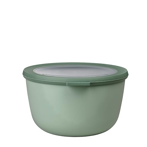 Mepal - Multi Bowl Cirqula Round - Vorratsdose mit Deckel - Geeignet als Luftdichte Aufbewahrungsbox für den Kühlschrank, Mikrowellengeschirr & als Frischhaltedosen - 2000 ml - Nordic Sage von Mepal