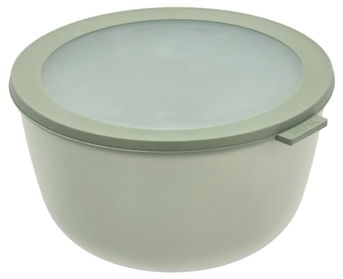Mepal - Multi Bowl Cirqula Round - Vorratsdose mit Deckel - Geeignet als Luftdichte Aufbewahrungsbox für den Kühlschrank, Mikrowellengeschirr & als Frischhaltedosen - 3000 ml - Nordic Sage von Mepal