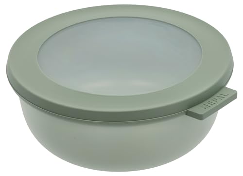 Mepal - Multi Bowl Cirqula Round - Vorratsdose mit Deckel - Geeignet als Luftdichte Aufbewahrungsbox für den Kühlschrank, Mikrowellengeschirr & als Frischhaltedosen - 750 ml - Nordic Sage von Mepal