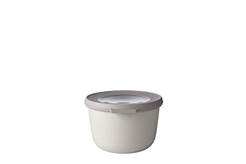 Mepal - Multi Bowl Cirqula Round - Vorratsdose mit Deckel - Geeignet als Luftdichte Aufbewahrungsbox für den Kühlschrank, Mikrowellengeschirr & als Frischhaltedosen - 500 ml - Nordic White von Mepal
