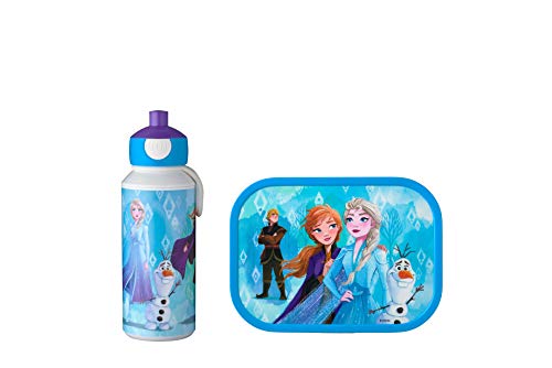 Mepal - Lunch-Set Campus - Lunch-Set für Kinder mit Pop-up Trinkflasche & Lunch Box - Lunch-Set für die Schule oder unterwegs - Spülmaschinenfest & BPA-frei - 400 ml + 750 ml - Frozen 2 von Mepal