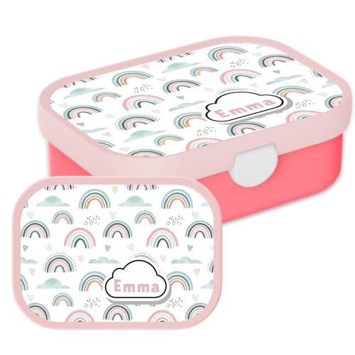 Mepal Personalisierte Brotdose mit Namen - Bento Lunchbox für Kinder - Regenbogen - Geeignet für bis zu 4 Butterbrote - BPA-frei & Spülmaschinenfest - 750 ml - Kleine Regenbogen Mepal Personalisierte Brotdose mit Namen - Bento Lunchbox für Kinder - Regenbogen - Geeignet für bis zu 4 Butterbrote - BPA-frei & Spülmaschinenfest - 750 ml - Kleine Regenbogen von Mepal