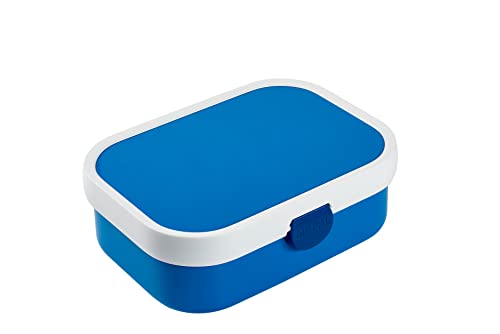 Mepal - Lunchbox Campus - Bento Lunchbox für Kinder - Brotdose mit Bento-Fach & Gabel - Meal Prep Box mit Clip-Verschluss - BPA-frei & Spülmaschinenfest - 750 ml - Blue von Mepal