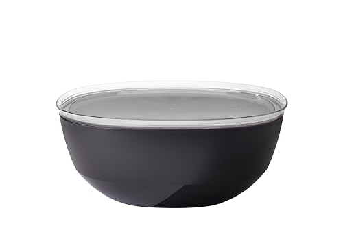 Mepal – Servierschale mit Deckel Silueta – Spülmaschinen- und mikrowellenfest – Salatschüssel – Tapas Teller – Geschirr – 5000 ml – Nordic black von Mepal