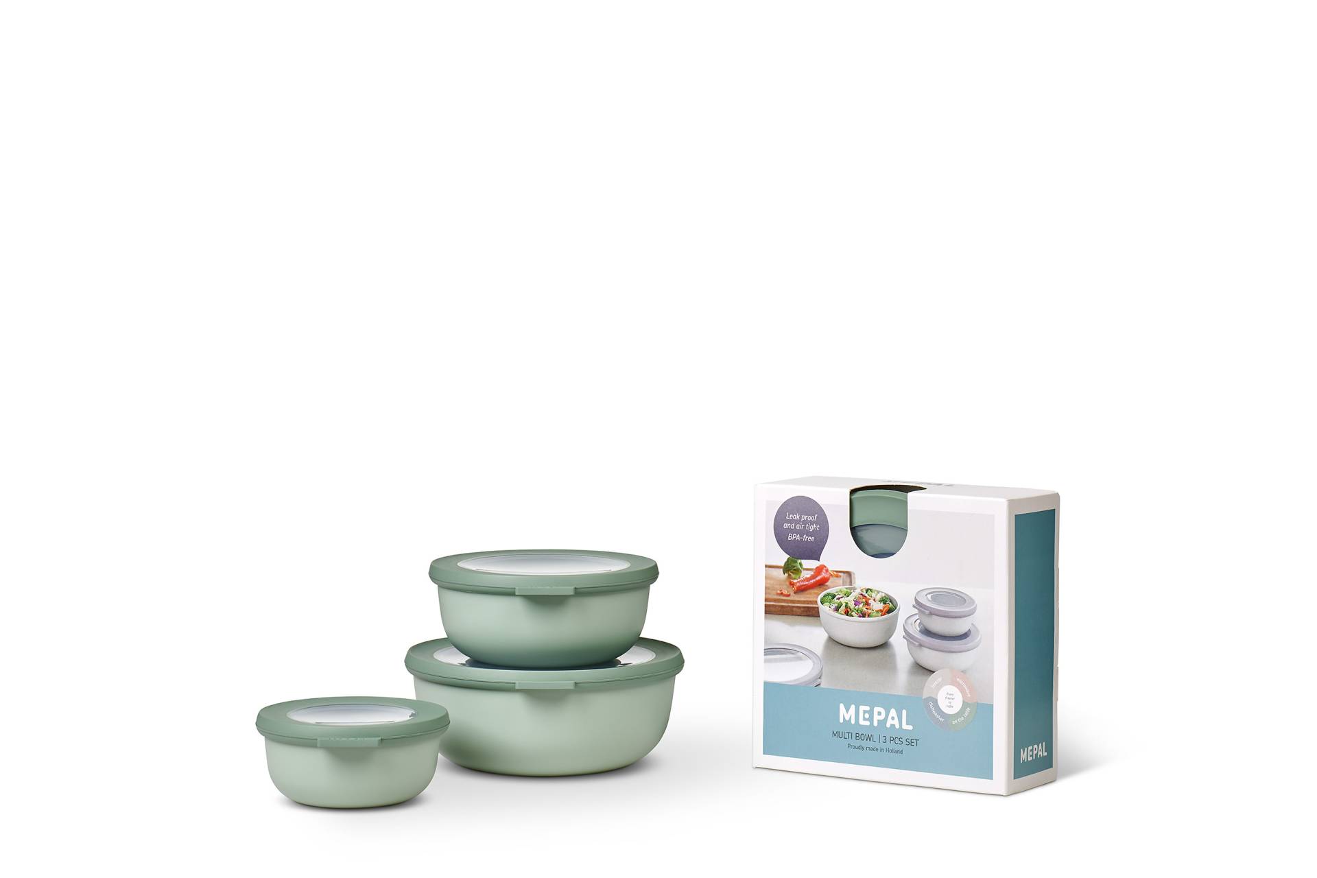 Mepal Set Cirqula rund 3-teilig 350 + 750 + 1250 ml in Farbe Nordic Sage Mepal Set Cirqula rund 3-teilig 350 + 750 + 1250 ml in Farbe Nordic Sage von Mepal