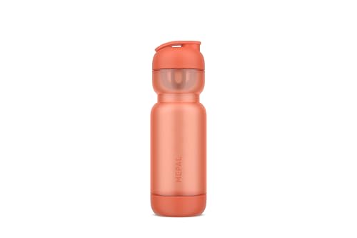 Mepal - Shaker Sport - Auslaufsicher - Inklusive Mixer und Mess-Skala - Leicht zu reinigender mit Flaschenboden - Protein Shaker - 800 ml - Peach orange von Mepal