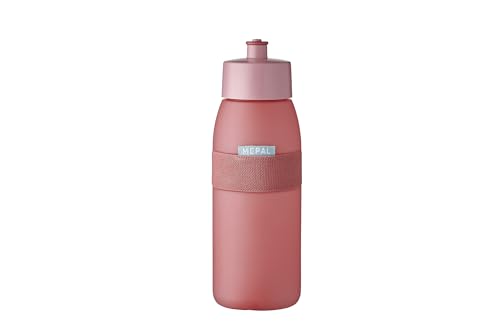 Mepal - Sportflasche Ellipse - Praktische Wasserflasche für Sport, Gym & Freizeit - Sport Trinkflasche mit weichem Ausgießer - Spülmaschinenfest & BPA-frei - 500 ml - Vivid mauve von Mepal