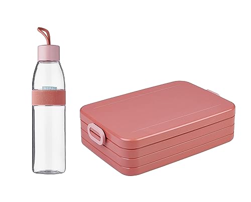 Mepal – Take a Break large + Trinkflasche Ellipse 700 ml – Vivid Mauve – Lunchbox mit Trennwand – ideal für Mealprep-kohlensäuregeeignet –auslaufsicher – bruchfestes Material, Promotion-Set Mepal – Take a Break large + Trinkflasche Ellipse 700 ml – Vivid Mauve – Lunchbox mit Trennwand – ideal für Mealprep-kohlensäuregeeignet –auslaufsicher – bruchfestes Material, Promotion-Set von Mepal