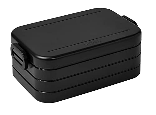 Mepal Take a Break midi – Limited Edition Schwarz/Black Edition – 900 ml Inhalt – für bis zu 4 Butterbrote – Lunchbox mit Trennwand – ideal für Mealprep – spülmaschinenfest, ABS von Mepal