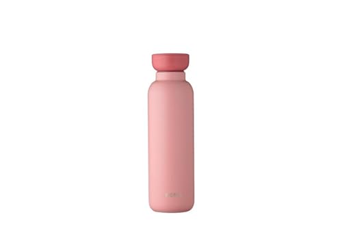 Mepal - Isolierflasche Ellipse - Doppelwandige Thermo Wasserflasche - Thermosflasche für Unterwegs - 12 Stunden heiß & 24 Stunden kalt - Edelstahl - 500 ml - Nordic Pink von Mepal