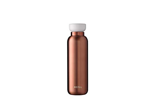 Mepal - Isolierflasche Ellipse - Doppelwandige Thermo Wasserflasche - Thermosflasche für Unterwegs - 12 Stunden heiß & 24 Stunden kalt - Edelstahl - 500 ml - Rose Gold von Mepal