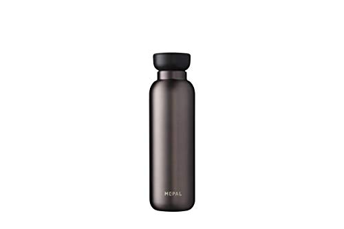Mepal - Isolierflasche Ellipse - Doppelwandige Thermo Wasserflasche - Thermosflasche für Unterwegs - 12 Stunden heiß & 24 Stunden kalt - Edelstahl - 500 ml - Titanium von Mepal