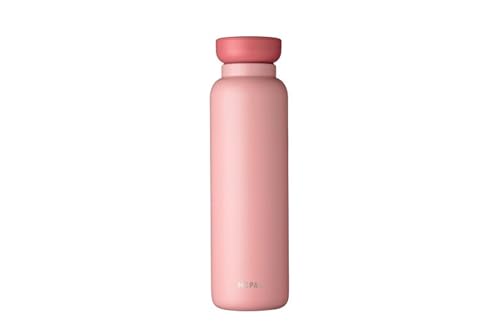 Mepal - Isolierflasche Ellipse - Doppelwandige Thermo Wasserflasche - Thermosflasche für Unterwegs - 12 Stunden heiß & 24 Stunden kalt - Edelstahl - 900 ml - Nordic Pink von Mepal