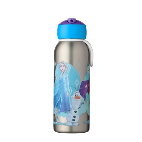 Mepal - Thermoflasche Flip-up Campus - Isolierte Trinkflaschen für Kinder - Edelstahl Thermosflasche - 4 Stunden heiß & 12 Stunden kalt - BPA-frei - 350 ml - Frozen 2 von Mepal