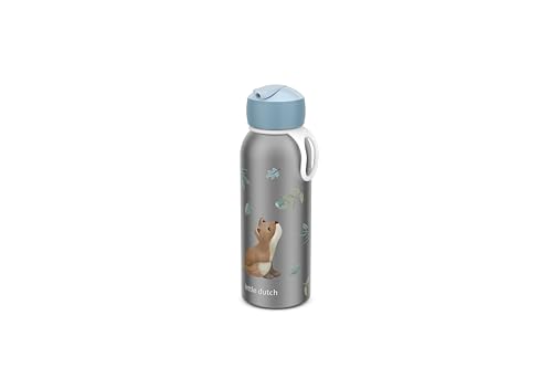Mepal - Thermoflasche Flip-up Campus Little Dutch - Isolierte Trinkflaschen für Kinder - Edelstahl Thermosflasche - 9 Stunden heiß & 12 Stunden kalt - BPA-frei - 350 ml - Forest Friends von Mepal