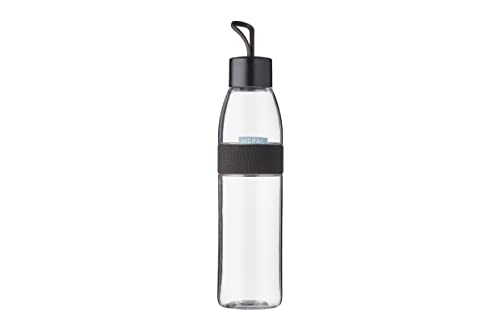 Mepal – Trinkflasche Ellipse Nordic black – 700 ml Inhalt – auch für kohlensäurehaltige Getränke – bruchfestes Material - auslaufsicher - Spülmaschinengeeignet von Mepal