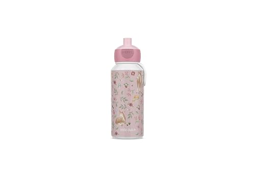 Mepal - Trinkflasche Pop-up Campus - Wasserflasche - Little Dutch - Auslaufsichere Flasche für die Schule - Wiederverwendbar - BPA-frei & Spülmaschinenfest - 400 ml - Fairy Garden von Mepal