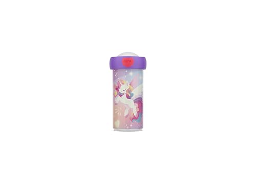 Mepal - Verschlussbecher Campus - Trinkbecher - Auslaufsicherer Wasserflasche für Kinder - Wiederverwendbarer Becher - BPA-frei & Spülmaschinenfest - 300 ml - Unicorn Glow von Mepal