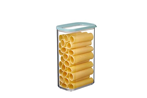 Mepal - Lebensmittelbehälter Rechteckige Modula - Transparente Vorratsbox mit Deckel - Küchenorganizer & Aufbewahrungsbox aus Kunststoff - Stapelbar & Luftdicht - 2000 ml - Nordic Green von Mepal