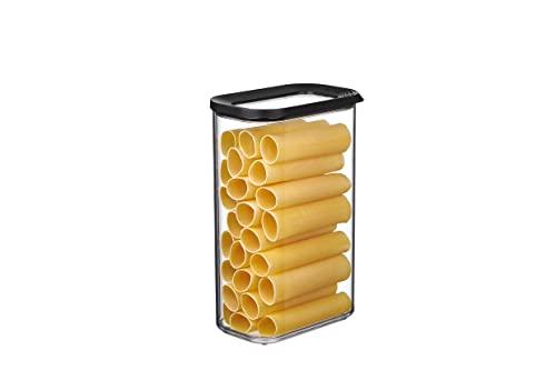 Mepal - Lebensmittelbehälter Rechteckige Modula - Transparente Vorratsbox mit Deckel - Küchenorganizer & Aufbewahrungsbox aus Kunststoff - Stapelbar & Luftdicht - 2000 ml - Black von Mepal
