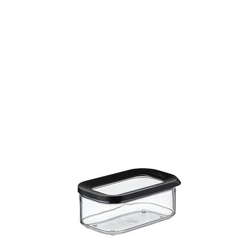 Mepal Transparente Vorratsdosen mit Deckel - Lebensmittelbehälter Rechteckige - Küchenorganizer & Aufbewahrungsbox aus Kunststoff - Vorratsbehälter Luftdicht & Stapelbar - 425 ml - Black von Mepal