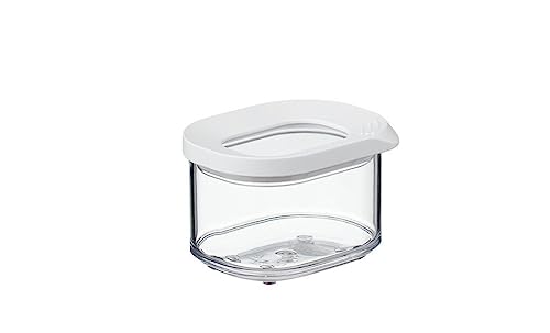 Mepal Transparente Vorratsdosen mit Deckel Mini - Lebensmittelbehälter Rechteckige - Küchenorganizer & Aufbewahrungsbox aus Kunststoff - Vorratsbehälter Luftdicht & Stapelbar - 175 ml - White von Mepal