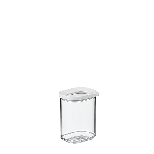 Mepal - Lebensmittelbehälter Modula White - Transparente Aufbewahrungsbox mit Deckel - Küchen-Aufbewahrungs-Organizer & Kunststoff - Aufbewahrungsbox - Stapelbar und luftdicht - 375 ml - White von Mepal