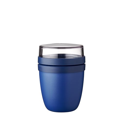 Mepal Müslibecher to go, Klein, praktischer Joghurtbecher to go - Unterteilung für Joghurt & Müsli - Geeignet für Gefrierschrank, Mikrowelle & Spülmaschine - 300 ml + 120 ml - Vivid Blue Mepal Müslibecher to go, Klein, praktischer Joghurtbecher to go - Unterteilung für Joghurt & Müsli - Geeignet für Gefrierschrank, Mikrowelle & Spülmaschine - 300 ml + 120 ml - Vivid Blue von Mepal