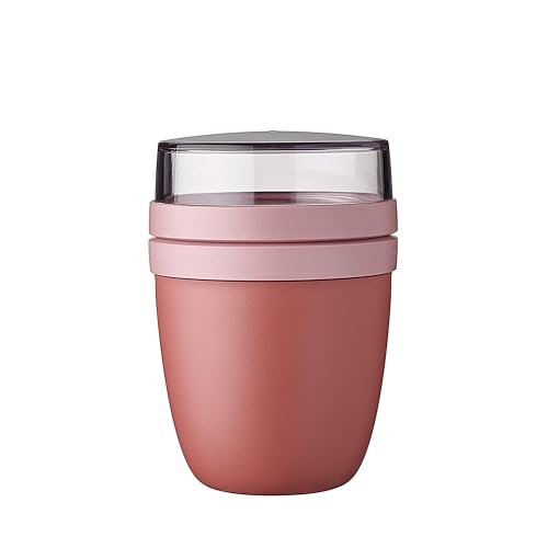 Mepal Müslibecher to go - praktischer Joghurtbecher - Unterteilung für Joghurt & Müsli - Geeignet für Gefrierschrank, Mikrowelle & Spülmaschine - 500 ml + 200 ml - Vivid Mauve von Mepal