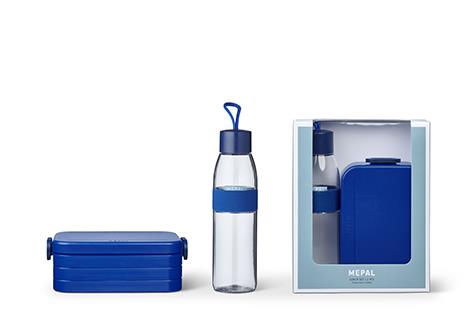 Mepal promo-set lunchset unterwegs PROMO-SET B/H ca.20,5x28cm in vivid blue von Mepal
