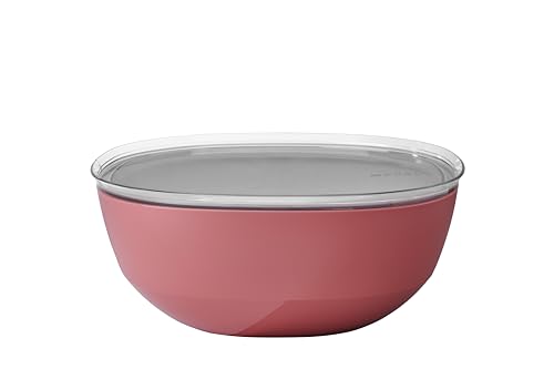 Mepal – Servierschale mit Deckel Silueta – Spülmaschinen- und mikrowellenfest – Salatschüssel – Tapas Teller – Geschirr – 5000 ml – Vivid mauve von Mepal