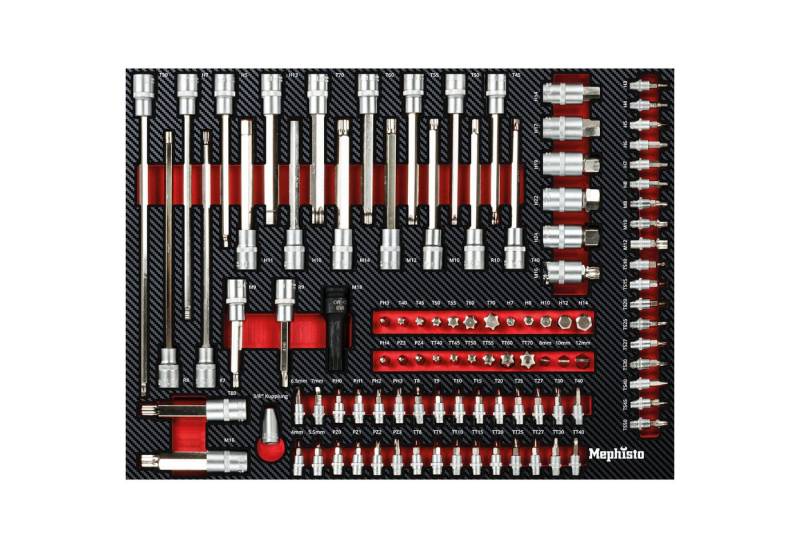 Mephisto-Tools Werkzeugset, (Set), metrisch, inkl. Soft Inlay in Carbon-Optik von Mephisto-Tools