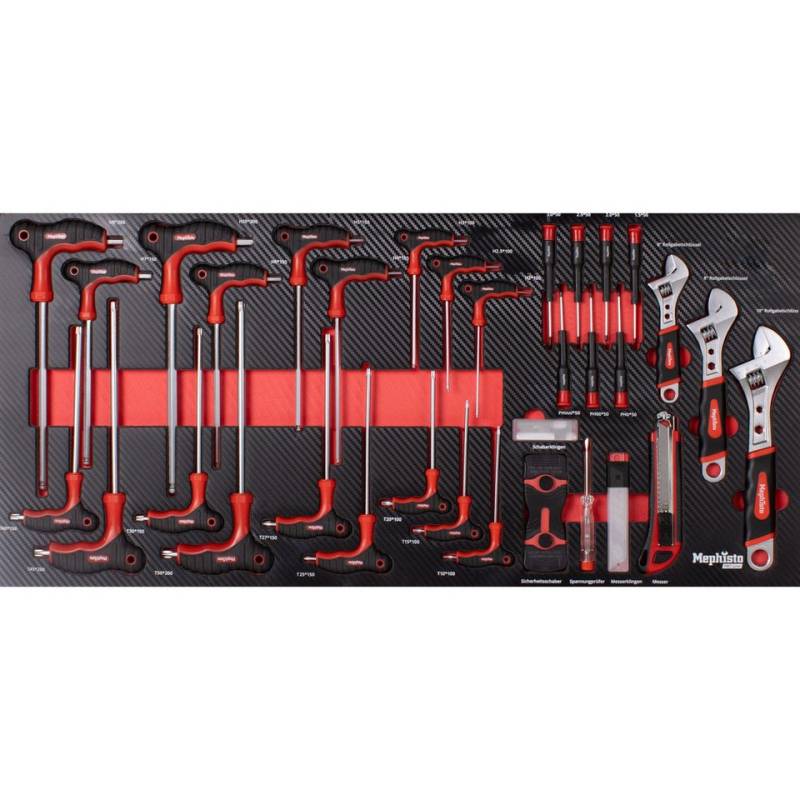 Mephisto-Tools Werkzeugset, (Set), metrisch, inkl. Soft Inlay in Carbon-Optik von Mephisto-Tools