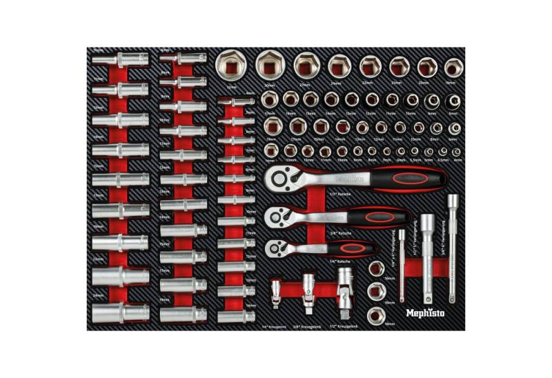 Mephisto-Tools Werkzeugset, (Set), metrisch, inkl. Soft Inlay in Carbon-Optik von Mephisto-Tools