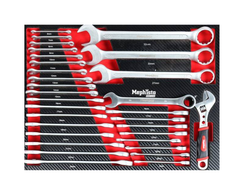 Mephisto-Tools Werkzeugset, (Set), metrisch, inkl. Soft Inlay in Carbon-Optik von Mephisto-Tools