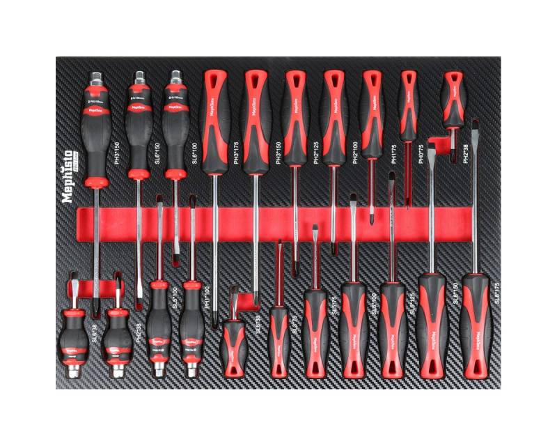 Mephisto-Tools Werkzeugset, (Set), metrisch, inkl. Soft Inlay in Carbon-Optik von Mephisto-Tools