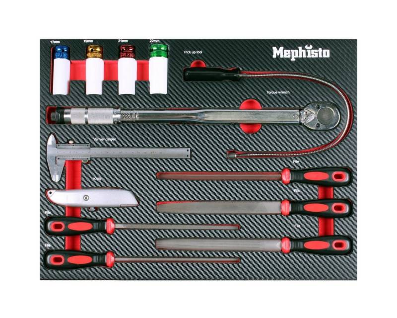Mephisto-Tools Werkzeugset, (Set), metrisch, inkl. Soft Inlay in Carbon-Optik von Mephisto-Tools