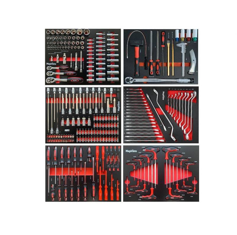 Mephisto-Tools Werkzeugset, (Set), metrisch, inkl. Soft Inlay in Carbon-Optik von Mephisto-Tools