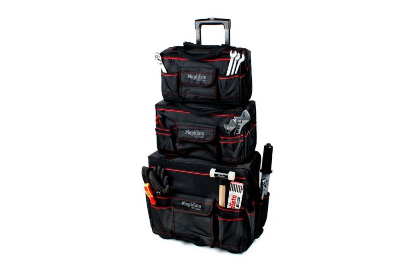 Mephisto-Tools Werkzeugtasche Werkzeugtrolley "Nova", Gesamttraglast 70 KG (Stabile Rollen, Teleskopgriff), 1680 Denier Gewebe, Trolley mit weiteren Taschen, Gesamttraglast 70 KG von Mephisto-Tools