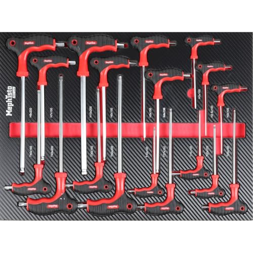 Mephisto Werkzeugeinlage Werkzeug Set Pro Line Werkstattwageneinlage mit Innensechskant-Innensechsrund-Set in Soft Inlay in Carbonoptik von Mephisto