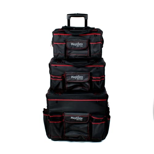 Mephisto Werkzeugtrolley, Tasche, Trolley "Nova" aus strapazierfähiger Outdoor-Stoff 1680 Denier PU-Gewebe, Stabile Kunststoffrollen, Höhenverstellbarer Teleskopgriff, Zuladung insgesamt 70 KG von Mephisto