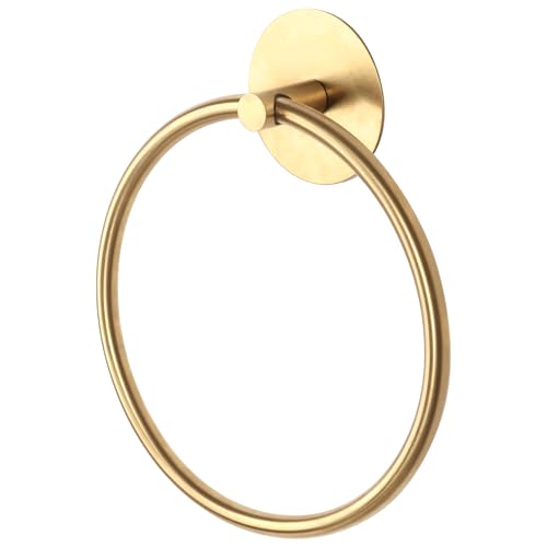 Meplait Badezimmer Handtuchring Edelstahl Badezimmer Handtuchhalter Kleber Wandmontage Handtuchhalter für Badezimmer (Gold) von Meplait