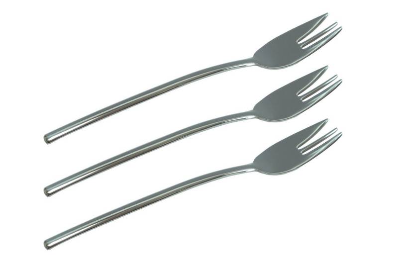 Mepra Kuchengabel Kuchengabeln Dessertgabel Edelstahl, 3er-Set, Hochzeit, Taufe, Geburt (3 Stück), Beste Edelstahlgüte 18/10, spülmaschinenfest von Mepra