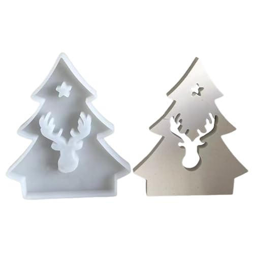 Harz Kerzenhalter Form, Weihnachtsbaum Teelichthalter Kerzenformen Mit Sockel - Leicht Zu Entformen, Wiederverwendbar | Seifenform Epoxidharz Für Sojawachs Kerzen, Seife, Gips, Handwerk von Mequou