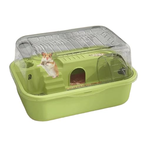 Haustier Hamsterheim, Pp Zweistöckiges Leises Hamsterkäfig Mit Laufrad - Bieten Sie Platz Zum Ausruhen Und Spielen | Für Hamster Gerbil Chinchilla Eichhörnchen Kaninchen 35x25x18,5 cm von Mequou