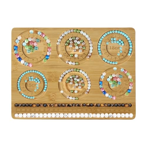 Mequou Perlentablett Für Armbänder, Holzperlenbrett Tablett, Perlendesignbrett Perlenherstellungszubehör Mit Maßen Und Graduierungen Zur Herstellung Von Halsketten Für Anfänger Und Profis Mequou Perlentablett Für Armbänder, Holzperlenbrett Tablett, Perlendesignbrett Perlenherstellungszubehör Mit Maßen Und Graduierungen Zur Herstellung Von Halsketten Für Anfänger Und Profis von Mequou