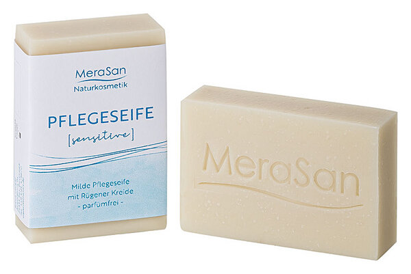 MeraSan Pflegeseife SENSITIVE -parfümfrei- 60g Stück von MeraSan